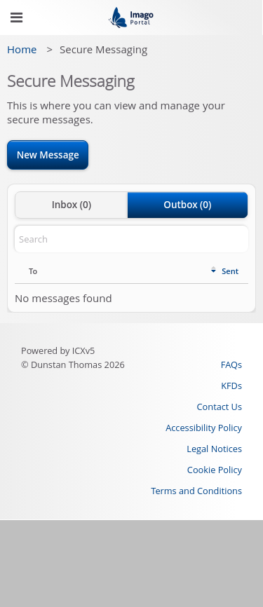 SecureMessaging > 02 Main view - EMPTY > Outbox - selected state